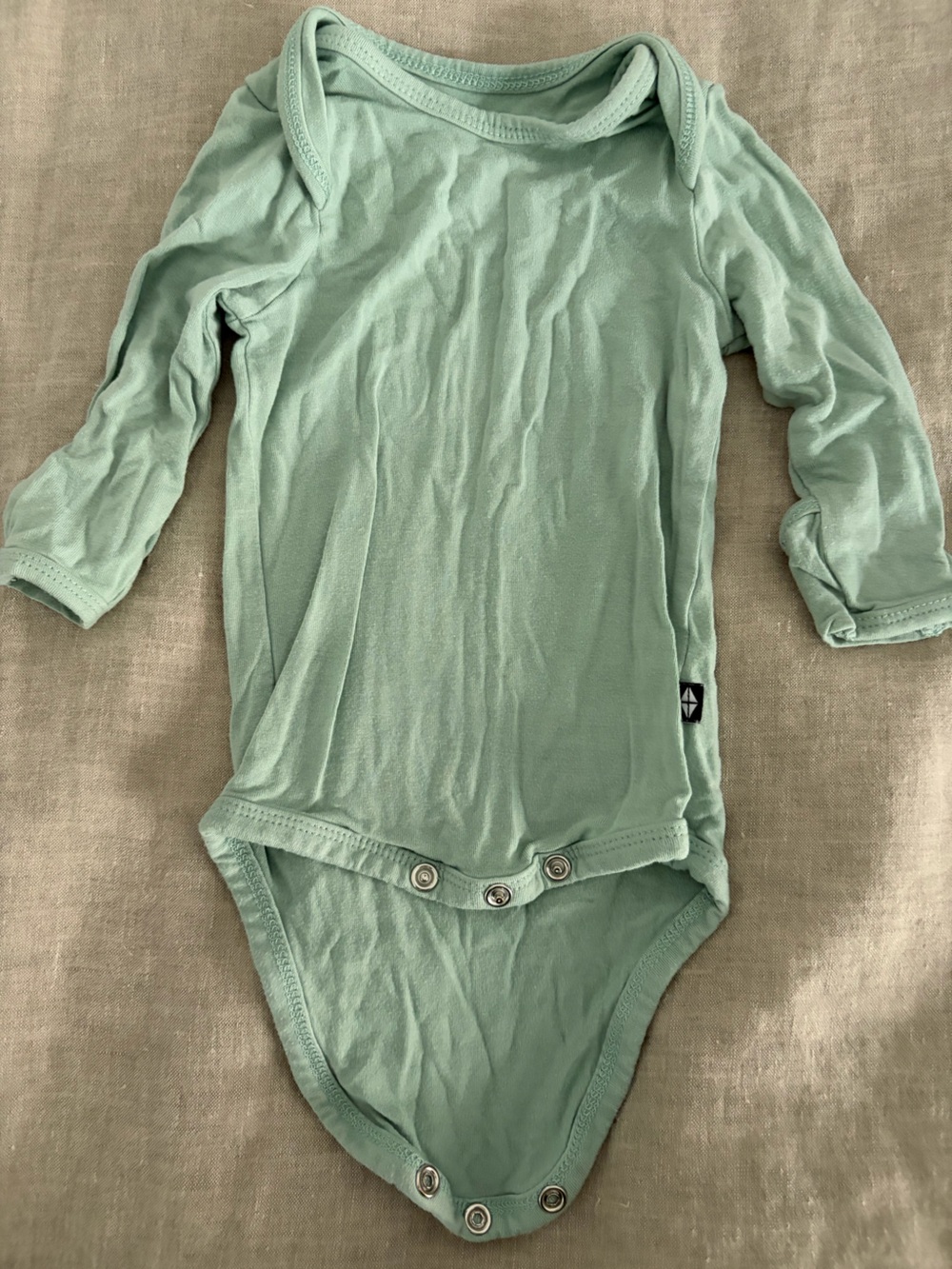 Kyte BABY Mint Green Long Sleeve One-Piece Bodysuit